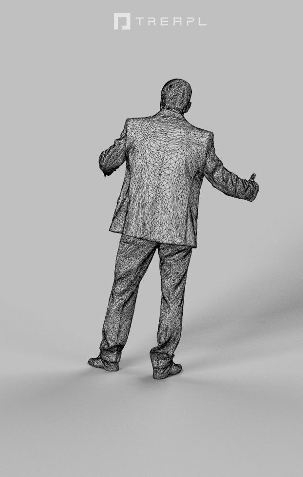 Fortitude Business Male Standing While Introducing Someone 3D model_10