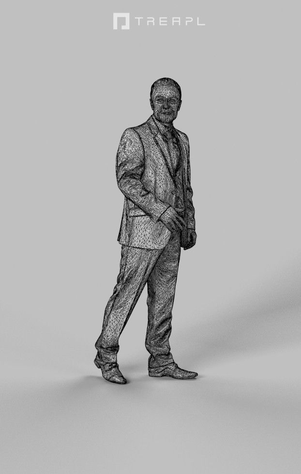 Fortitude Elegant Caucasian Business Man Walking 3D model_9
