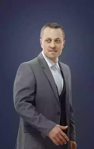 Fortitude Elegant Caucasian Business Man Walking 3D model