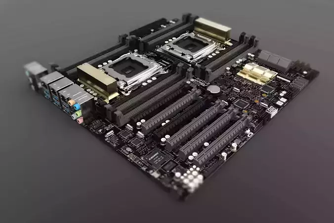 Asus Z10PE-D16 WS Dual Socket 2011-3 Motherboard 3D model