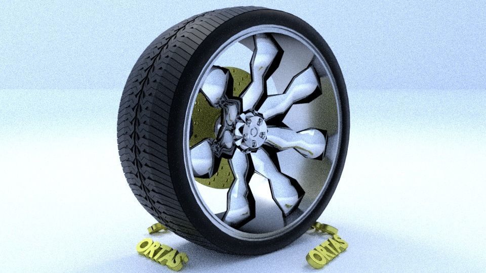 ORTAS CAR RIM 60 GAME READY RIM TIRE AND DISC 3D model_1