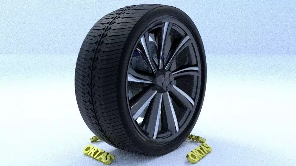 ORTAS CAR RIM 59 GAME READY RIM TIRE AND DISC 3D model_0
