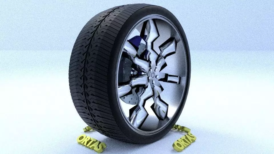ORTAS CAR RIM 57 GAME READY RIM TIRE AND DISC 3D model_0