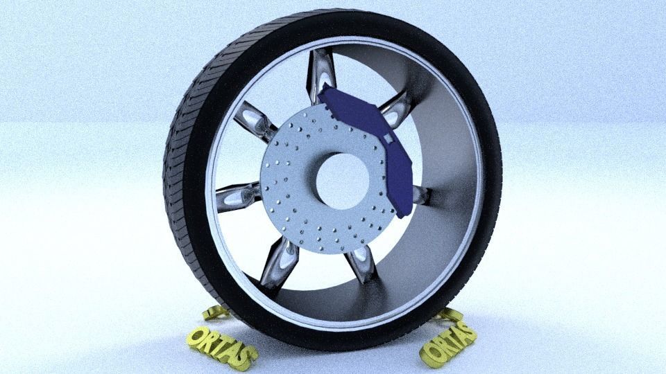 ORTAS CAR RIM 57 GAME READY RIM TIRE AND DISC 3D model_8