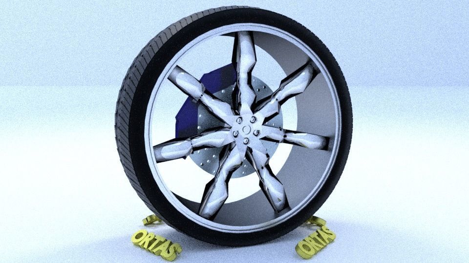 ORTAS CAR RIM 57 GAME READY RIM TIRE AND DISC 3D model_3