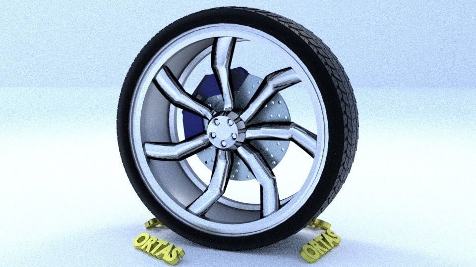 ORTAS CAR RIM 50 GAME READY RIM TIRE AND DISC 3D model_4