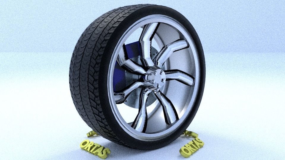 ORTAS CAR RIM 50 GAME READY RIM TIRE AND DISC 3D model_1