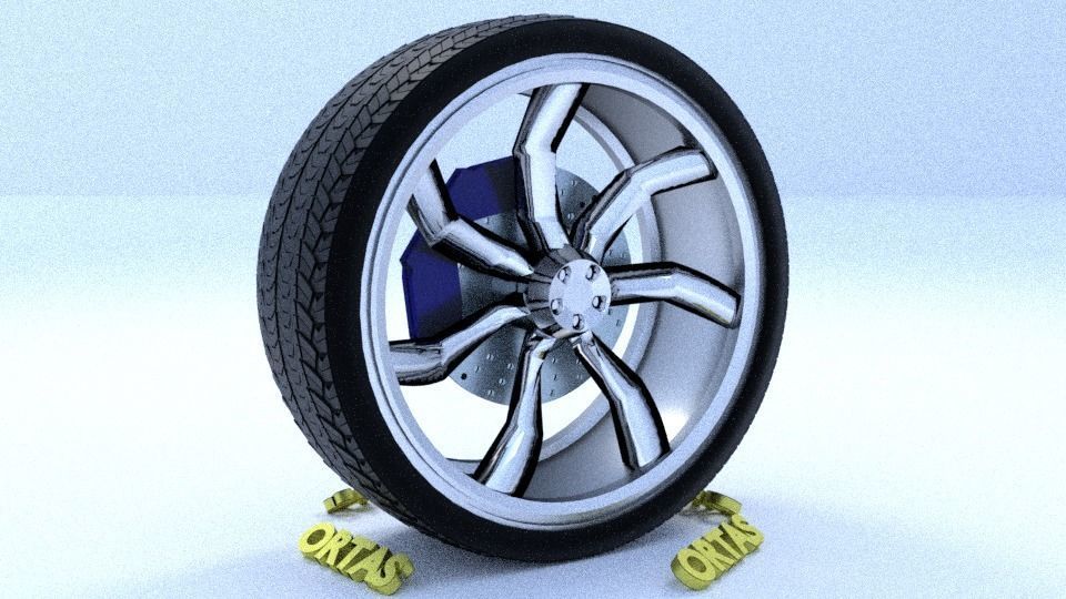 ORTAS CAR RIM 50 GAME READY RIM TIRE AND DISC 3D model_2