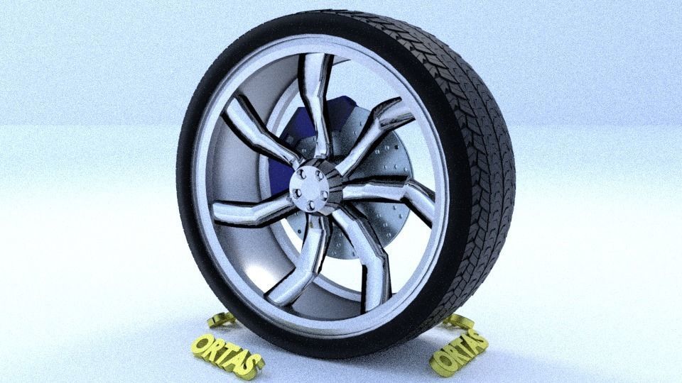 ORTAS CAR RIM 50 GAME READY RIM TIRE AND DISC 3D model_5