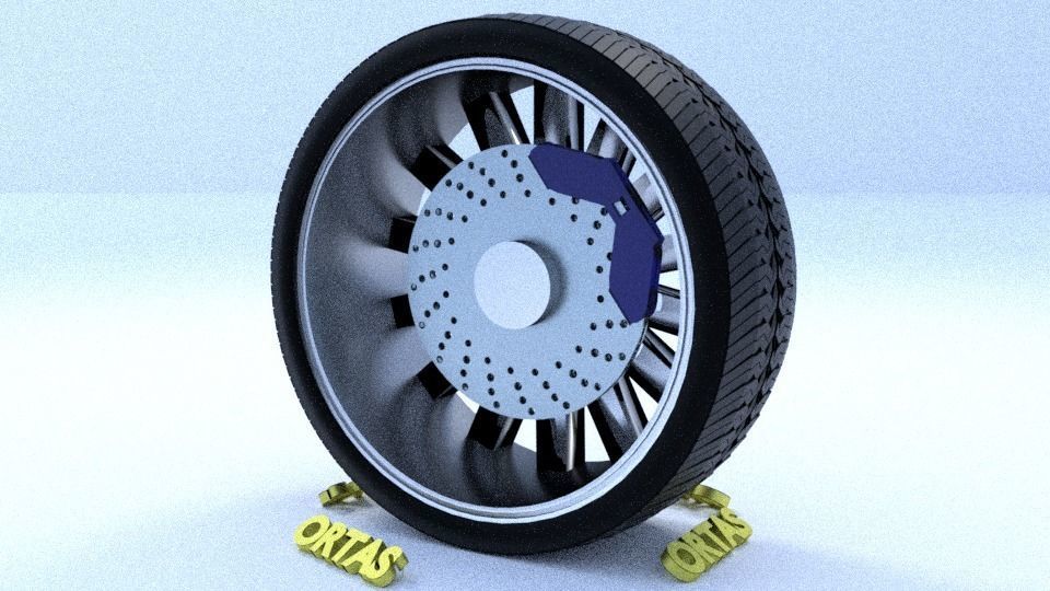 ORTAS CAR RIM 48 GAME READY RIM TIRE AND DISC 3D model_9