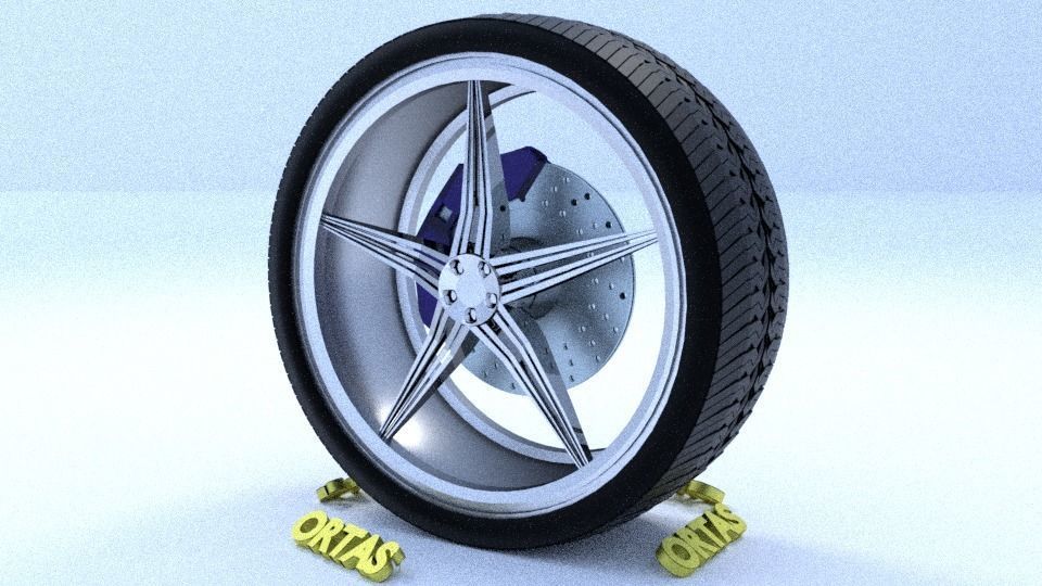 ORTAS CAR RIM 47 GAME READY RIM TIRE AND DISC 3D model_5