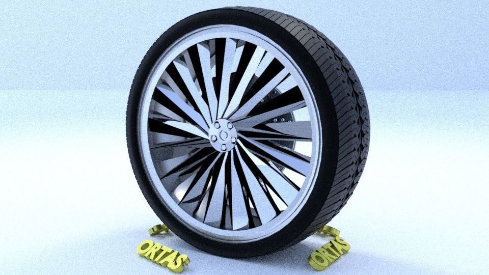 ORTAS CAR RIM 46 GAME READY RIM TIRE AND DISC 3D model_5