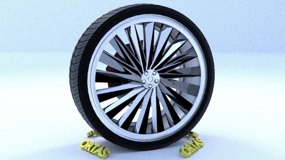ORTAS CAR RIM 46 GAME READY RIM TIRE AND DISC 3D model_3