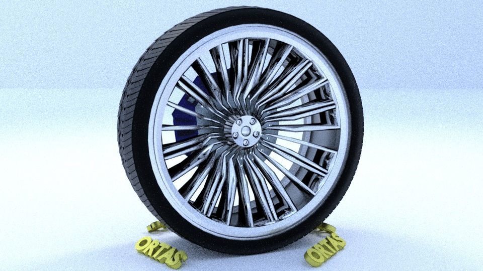 ORTAS CAR RIM 44 GAME READY RIM TIRE AND DISC 3D model_3