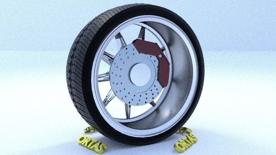 ORTAS CAR RIM 43 GAME READY RIM TIRE AND DISC 3D model_8