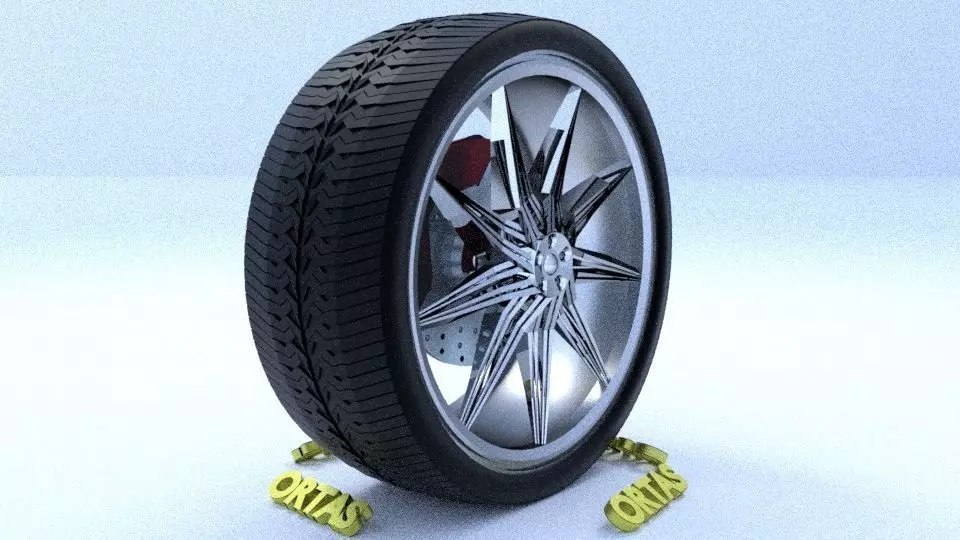 ORTAS CAR RIM 43 GAME READY RIM TIRE AND DISC 3D model_0