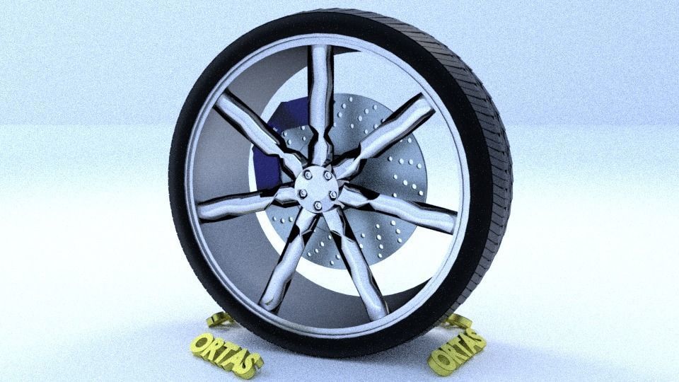 ORTAS CAR RIM 42 GAME READY RIM TIRE AND DISC 3D model_4