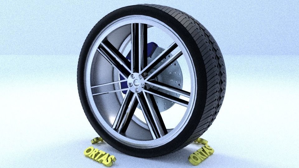 ORTAS CAR RIM 41 GAME READY RIM TIRE AND DISC 3D model_5