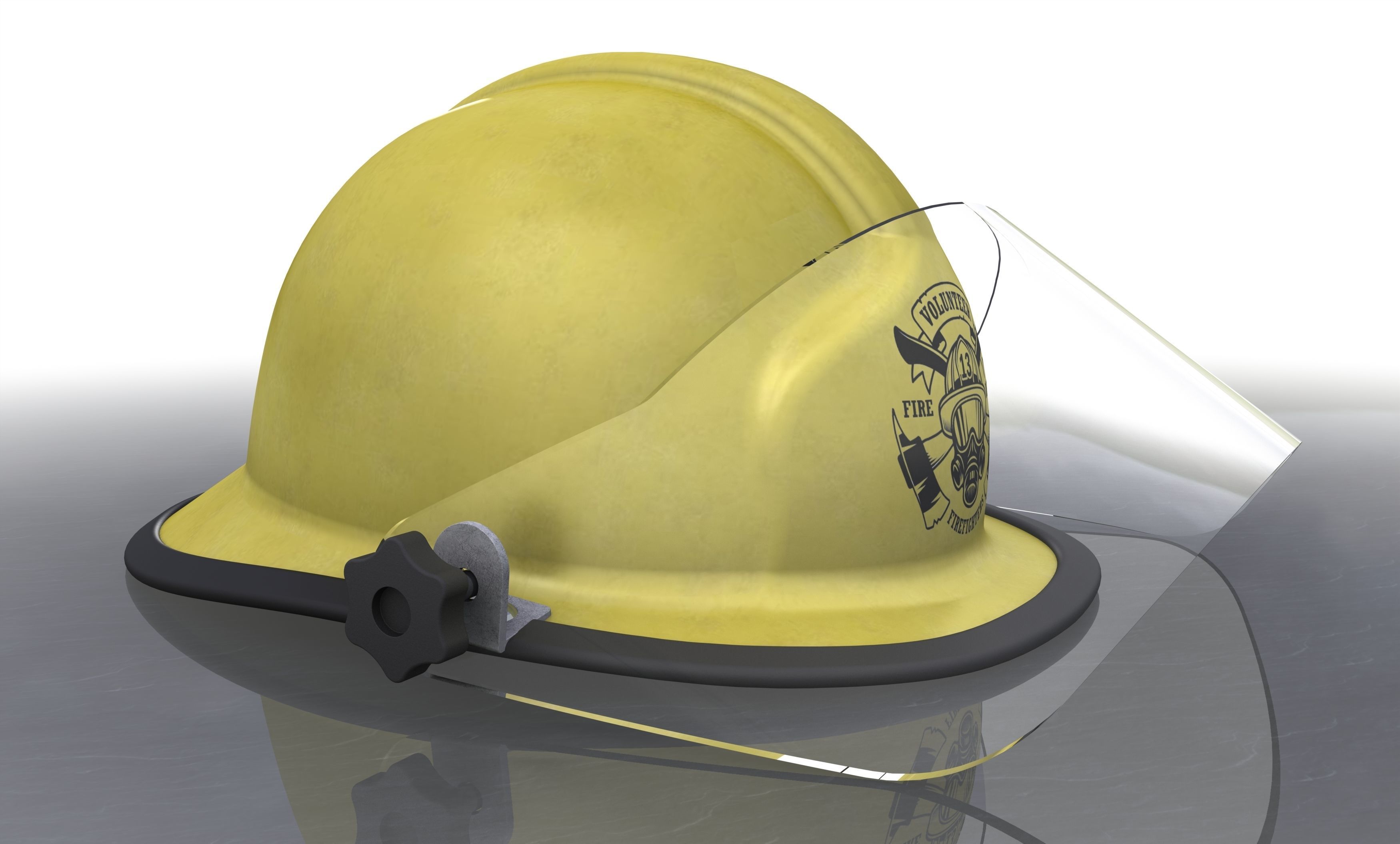 Firefighting Helmet 3D model_2