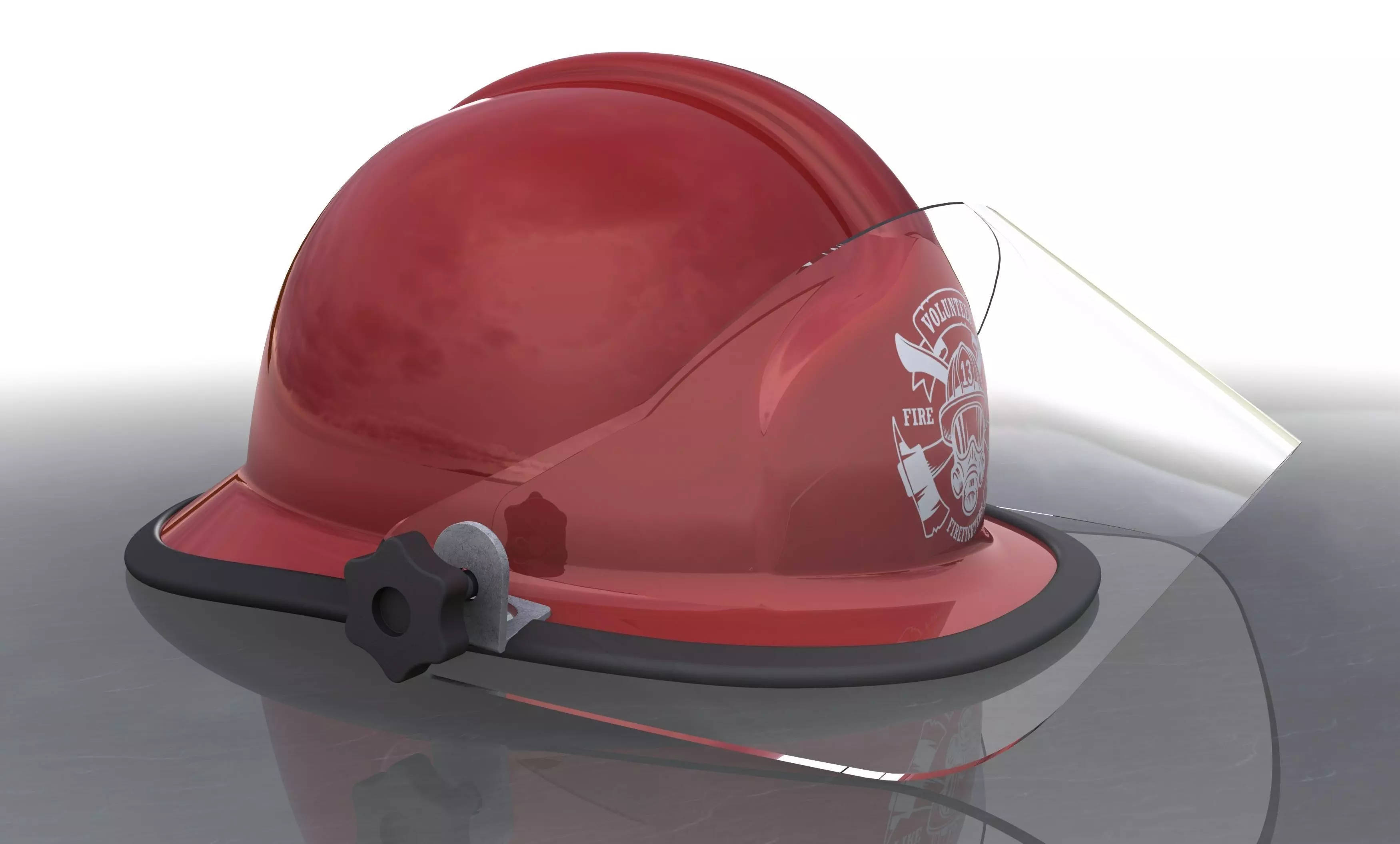 Firefighting Helmet 3D model_0