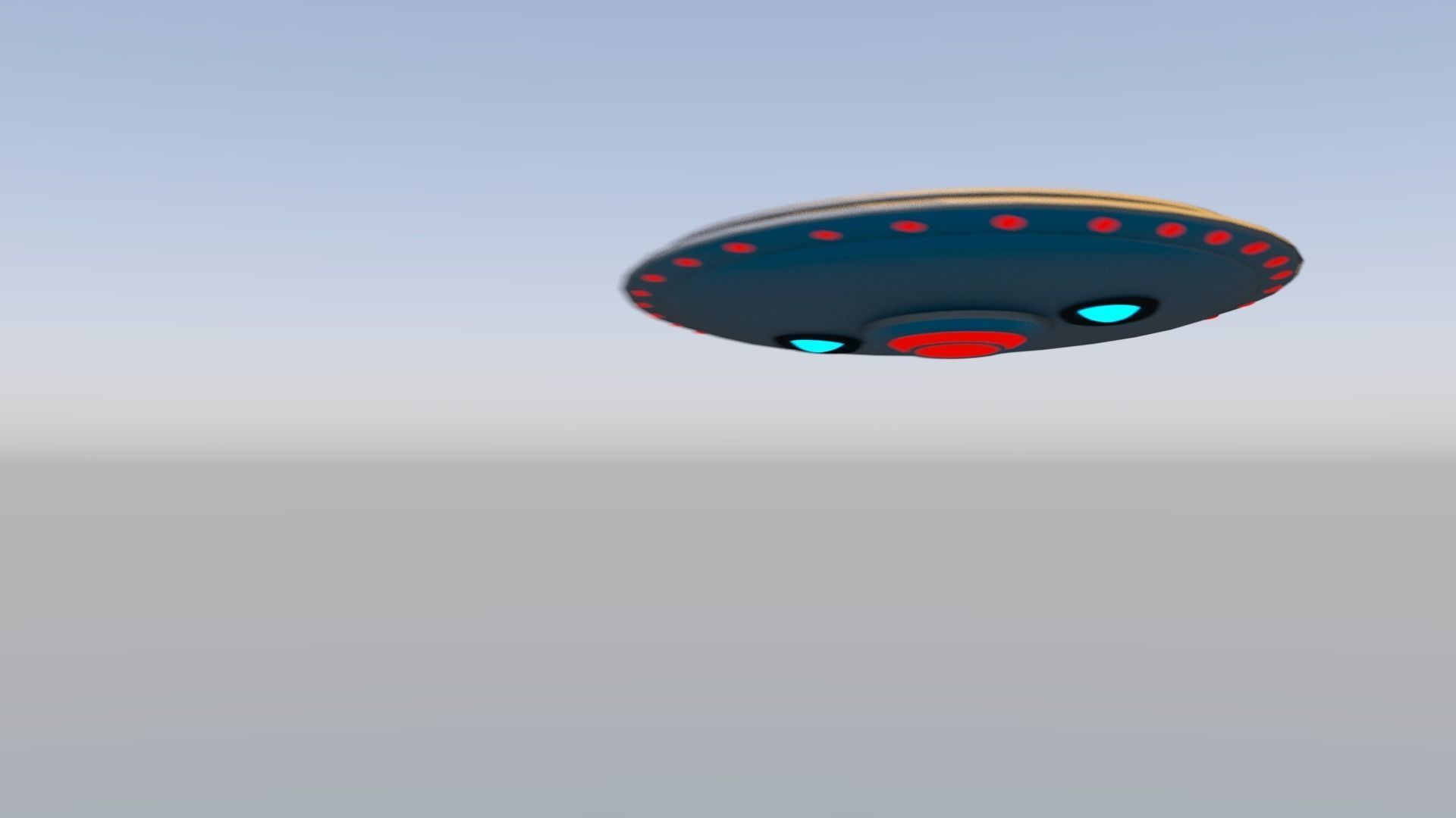 UFO Spacecraft Animated 3D model_2