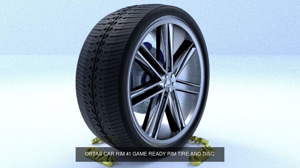 ORTAS CAR RIM 41-42 GAME READY RIM TIRE AND DISC 3D Model Collection_2