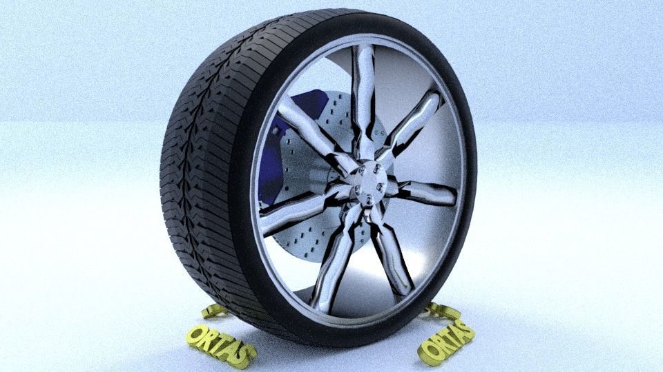 ORTAS CAR RIM 41-42 GAME READY RIM TIRE AND DISC 3D Model Collection_14