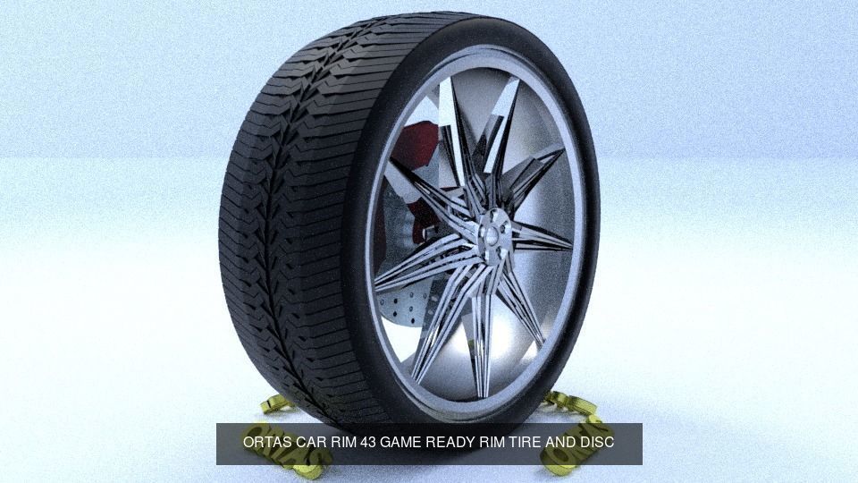 ORTAS CAR RIM 43-44 GAME READY RIM TIRE AND DISC 3D Model Collection_2