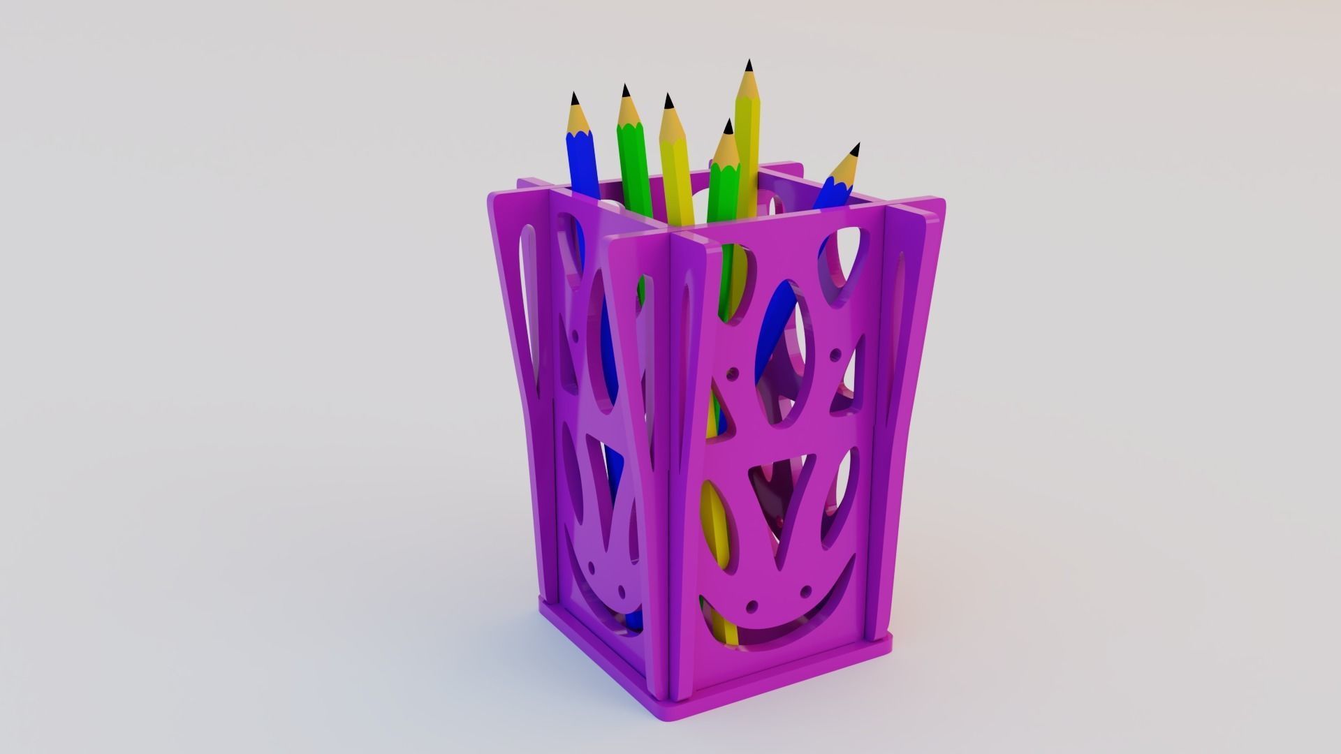 Style pen holder 3D model 3D printable | CGTrader