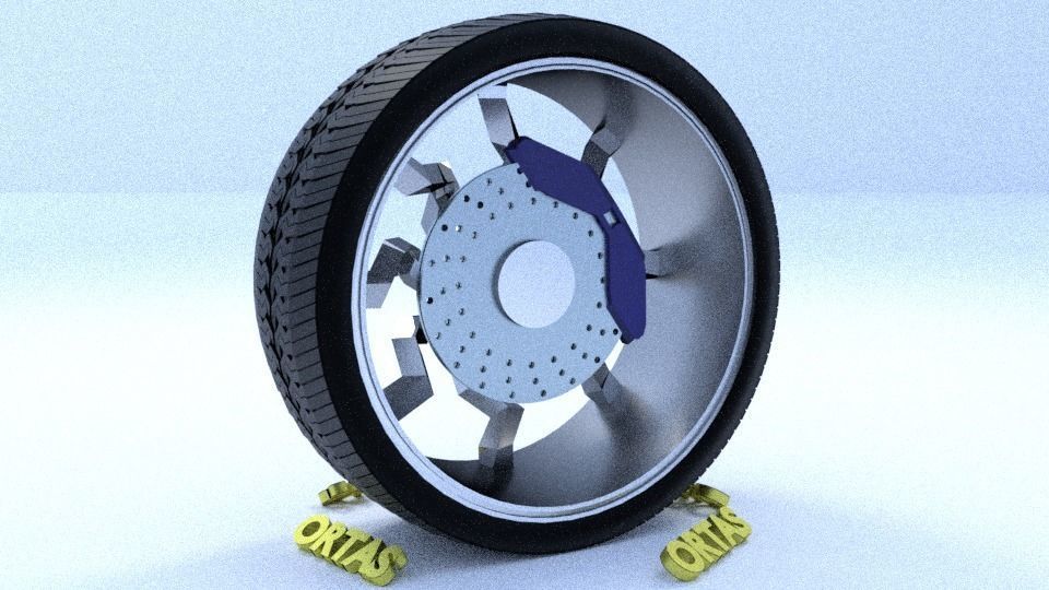 ORTAS CAR RIM 45-46 GAME READY RIM TIRE AND DISC 3D Model Collection_11