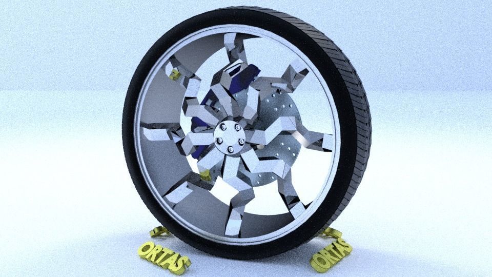 ORTAS CAR RIM 45-46 GAME READY RIM TIRE AND DISC 3D Model Collection_10