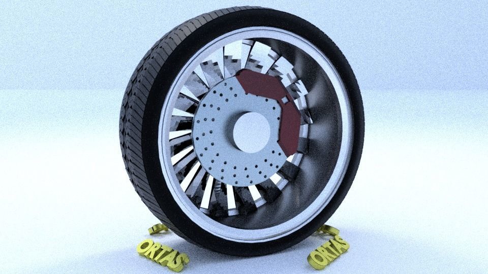 ORTAS CAR RIM 45-46 GAME READY RIM TIRE AND DISC 3D Model Collection_22