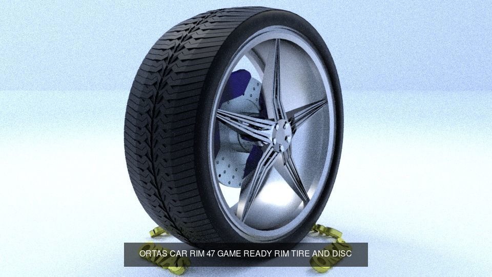ORTAS CAR RIM 47-48 GAME READY RIM TIRE AND DISC 3D Model Collection_2