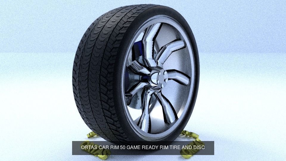ORTAS CAR RIM 49-50 GAME READY RIM TIRE AND DISC 3D Model Collection_1