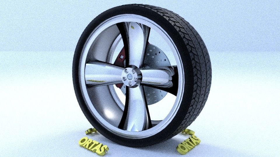 ORTAS CAR RIM 49-50 GAME READY RIM TIRE AND DISC 3D Model Collection_8
