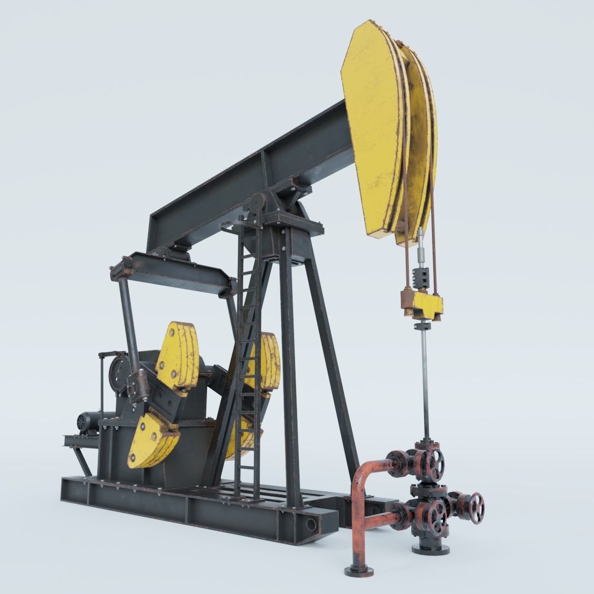 3D asset Oil Pumpjack CGTrader