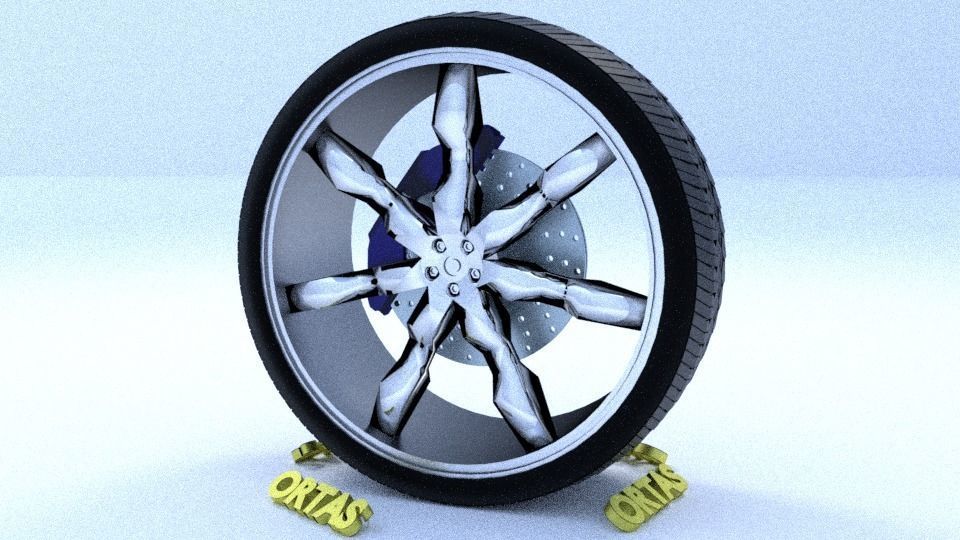 ORTAS CAR RIM 57-58 GAME READY RIM TIRE AND DISC 3D Model Collection_8