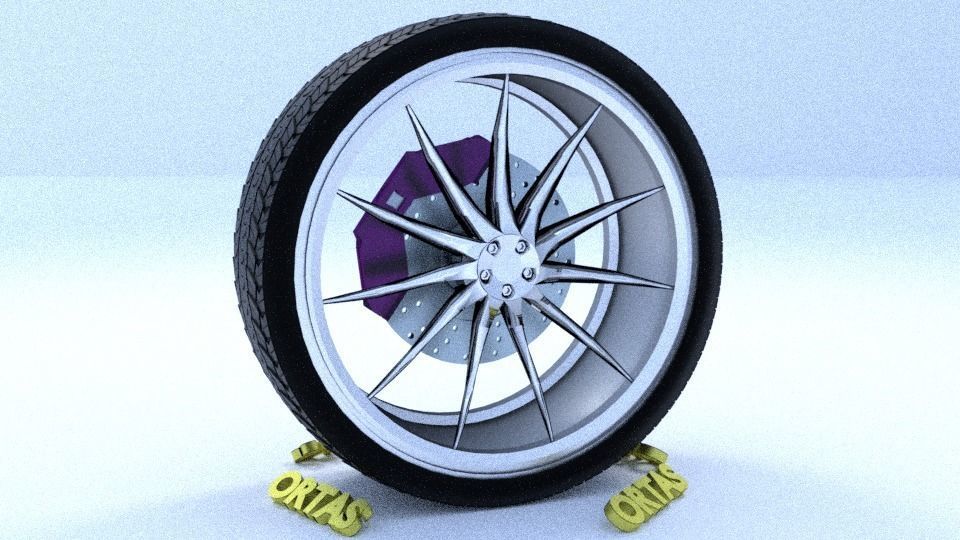 ORTAS CAR RIM 57-58 GAME READY RIM TIRE AND DISC 3D Model Collection_16