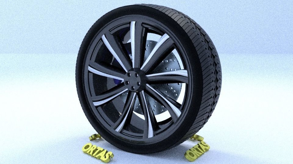 ORTAS CAR RIM 59-60 GAME READY RIM TIRE AND DISC 3D Model Collection_8