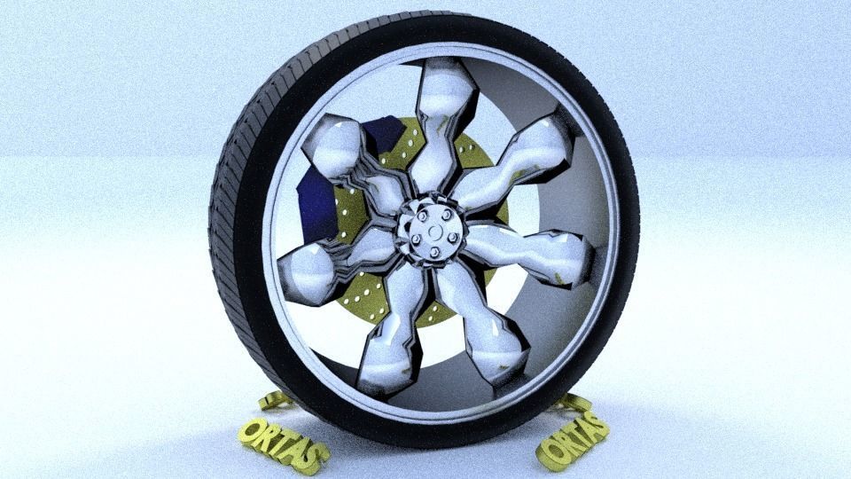 ORTAS CAR RIM 59-60 GAME READY RIM TIRE AND DISC 3D Model Collection_16