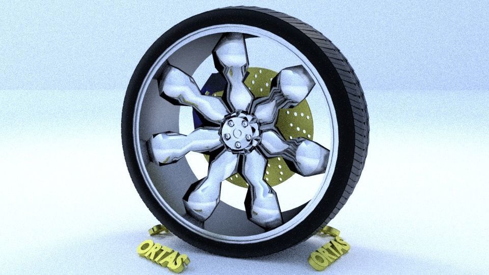 ORTAS CAR RIM 59-60 GAME READY RIM TIRE AND DISC 3D Model Collection_20