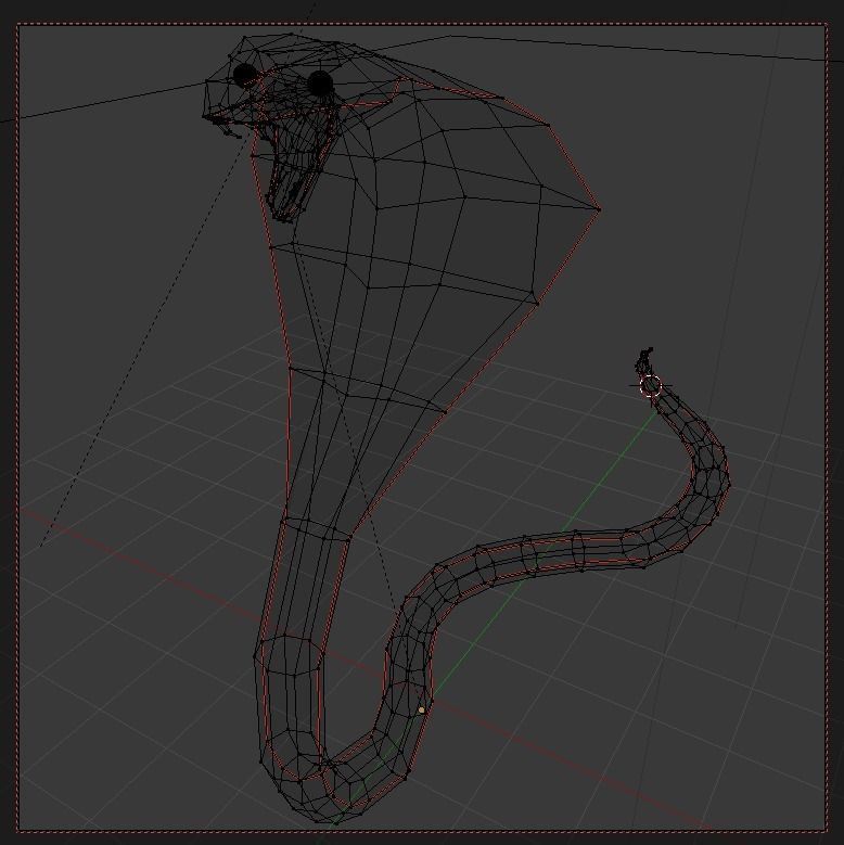 Snake cobra Free low-poly 3D model_7