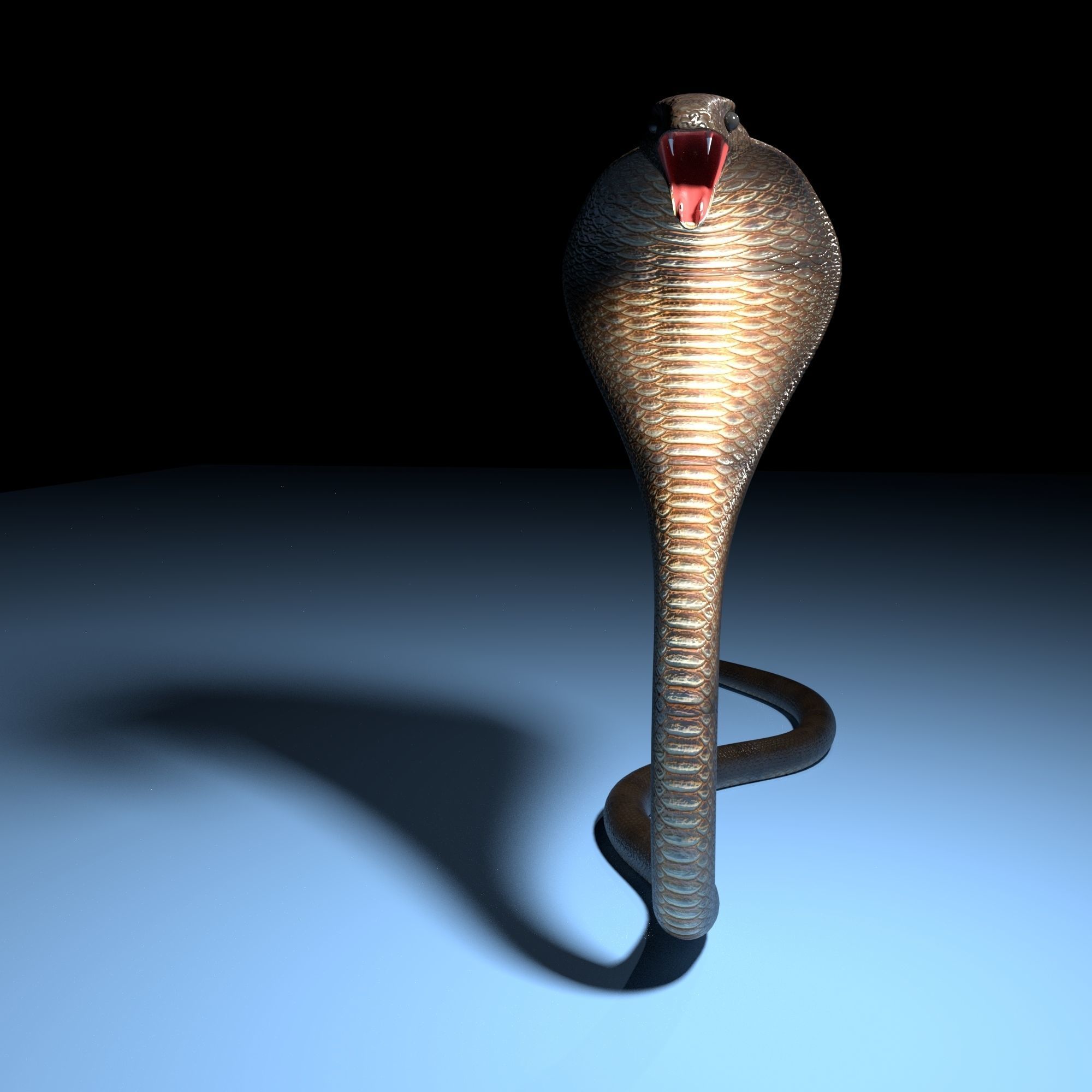 Snake cobra Free low-poly 3D model_1