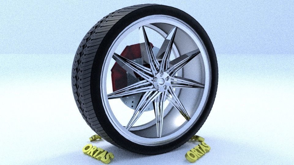 ORTAS CAR RIM 41-42-43-44-45 GAME READY RIM AND TIRE 3D Model Collection_28