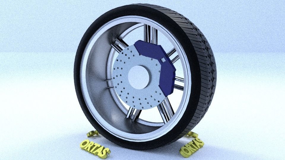 ORTAS CAR RIM 41-42-43-44-45 GAME READY RIM AND TIRE 3D Model Collection_13