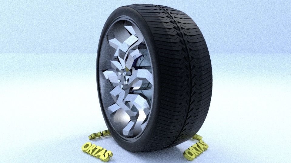 ORTAS CAR RIM 41-42-43-44-45 GAME READY RIM AND TIRE 3D Model Collection_52