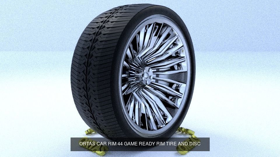 ORTAS CAR RIM 41-42-43-44-45 GAME READY RIM AND TIRE 3D Model Collection_2