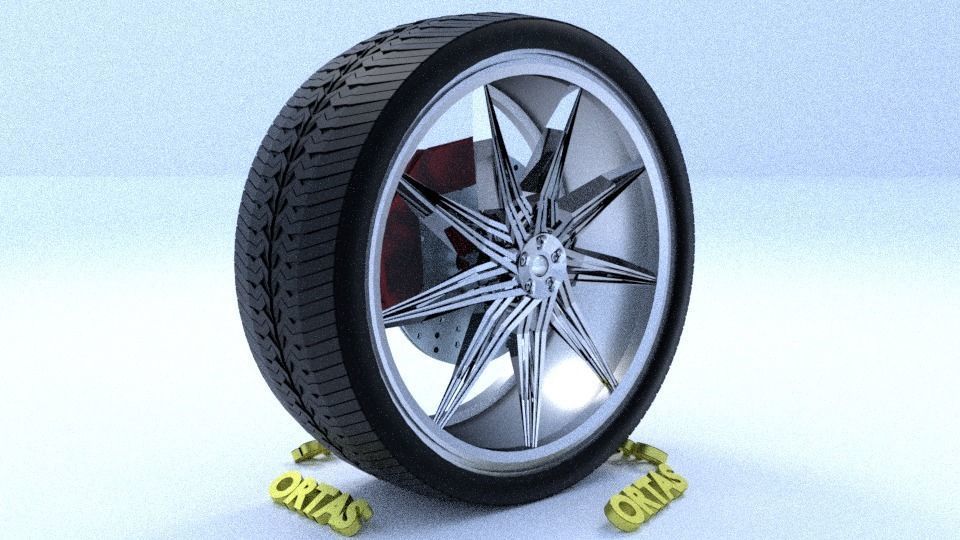 ORTAS CAR RIM 41-42-43-44-45 GAME READY RIM AND TIRE 3D Model Collection_27