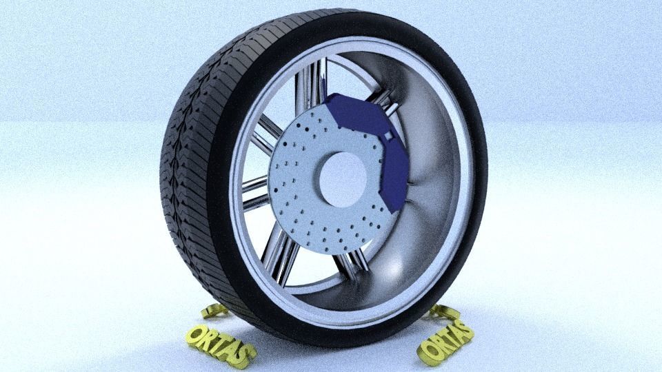 ORTAS CAR RIM 41-42-43-44-45 GAME READY RIM AND TIRE 3D Model Collection_15