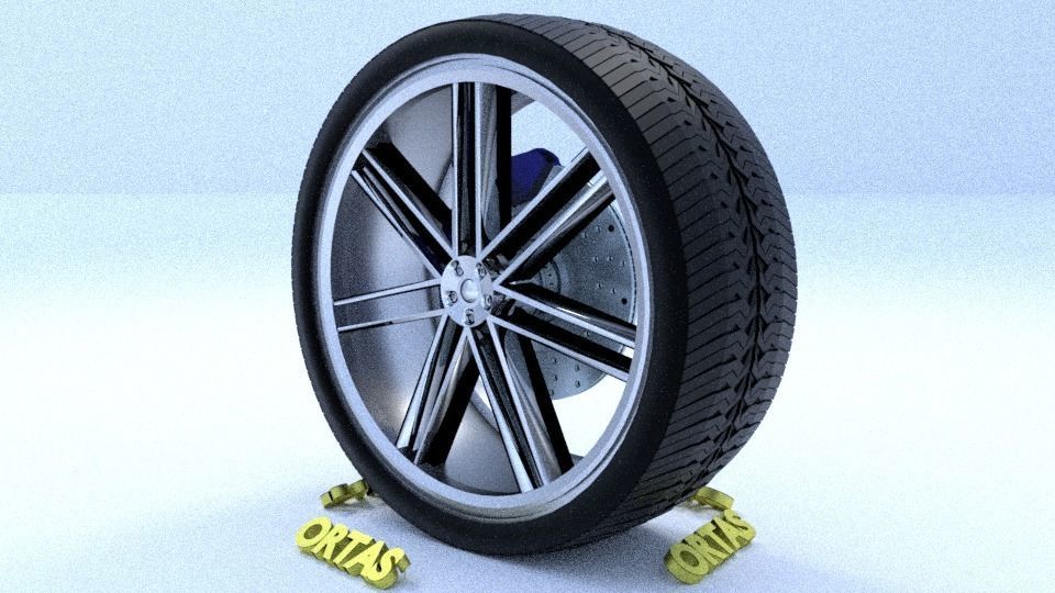 ORTAS CAR RIM 41-42-43-44-45 GAME READY RIM AND TIRE 3D Model Collection_12